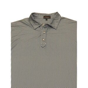 Rafter C Mens XXL Polo Shirt Blue Texas State Silhouette Print Snap Button